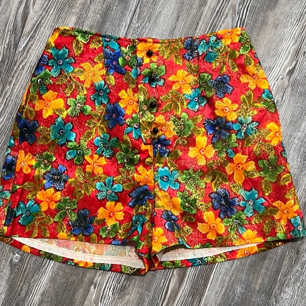 Vintage 50’s Beverly Paige Floral High Waist Women's Hot-pants Shorts
